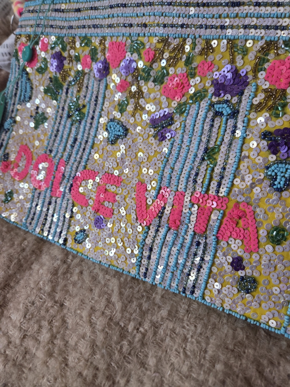 Antica Sartoria "Dolce Vita" Beaded Clutch From Italy - Picture 3 of 9